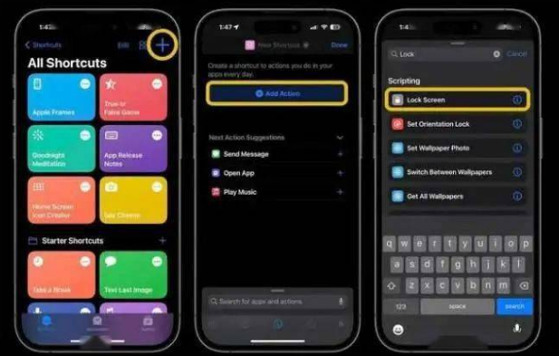 新城镇苹果14锁屏维修店分享iPhone14升级iOS16.4后如何创建锁屏快捷方式 