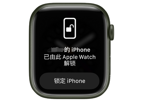 新城镇苹果手机维修分享用 AppleWatch 解锁配备面容 ID 的 iPhone方法 